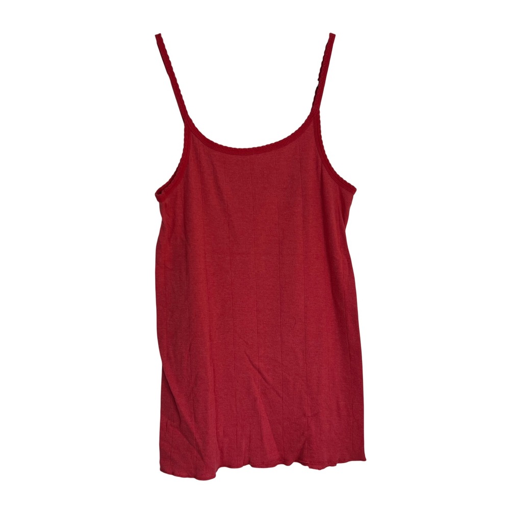 BDG Urban Outfitters Red/Pink Pointelle Knit Cami Tank Top Size L Y2K Flawed